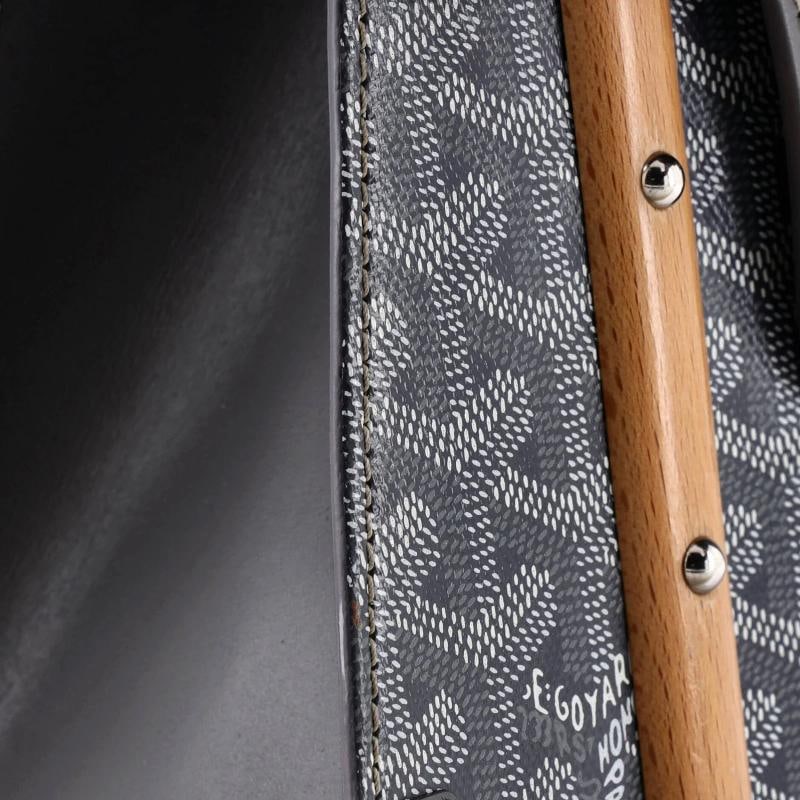 Goyard Saigon Top Handle Bag Coated Canvas with Leather PM - 6