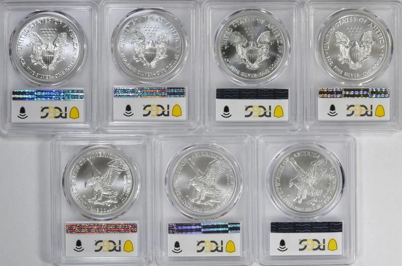 1986-2026 American Silver Eagles Complete 42 - Coin Set Each Graded PCGS MS69 - 10