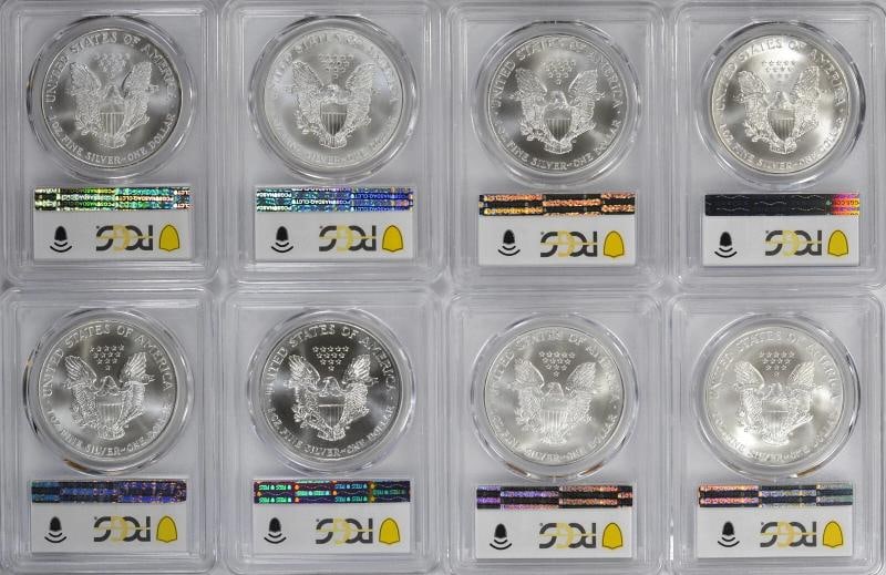 1986-2026 American Silver Eagles Complete 42 - Coin Set Each Graded PCGS MS69 - 4