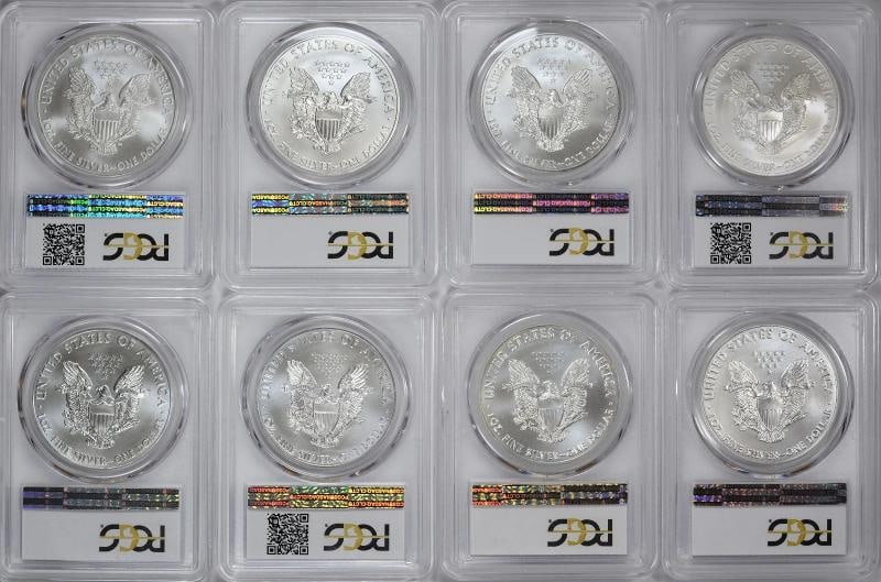 1986-2026 American Silver Eagles Complete 42 - Coin Set Each Graded PCGS MS69 - 8