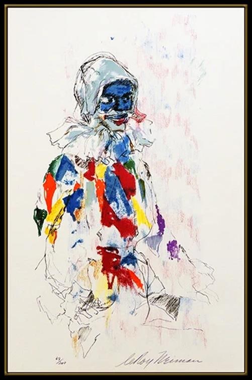 LeRoy NEIMAN Harlequin Color Serigraph Original Hand Signed Large Modern Artwork - 2