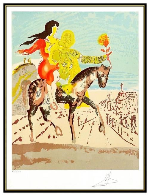 Salvador Dali The Messiah Hand Signed Color Lithograph Jerusalem Suite Horse Art - 2