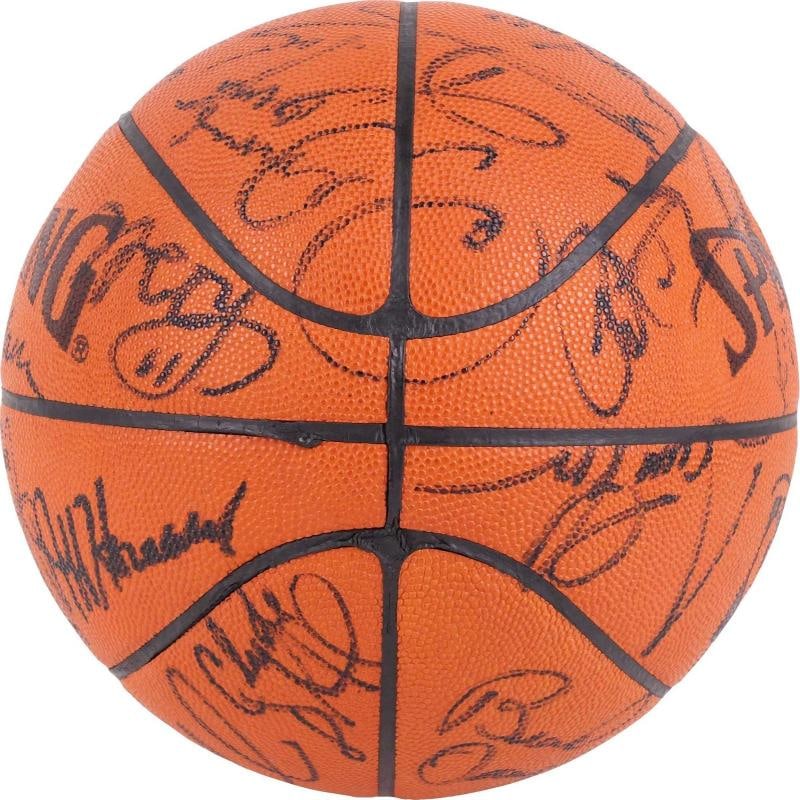 Michael Jordan 1992 All Star Game Signed Basketball Team USA Dream Team PSA - 6