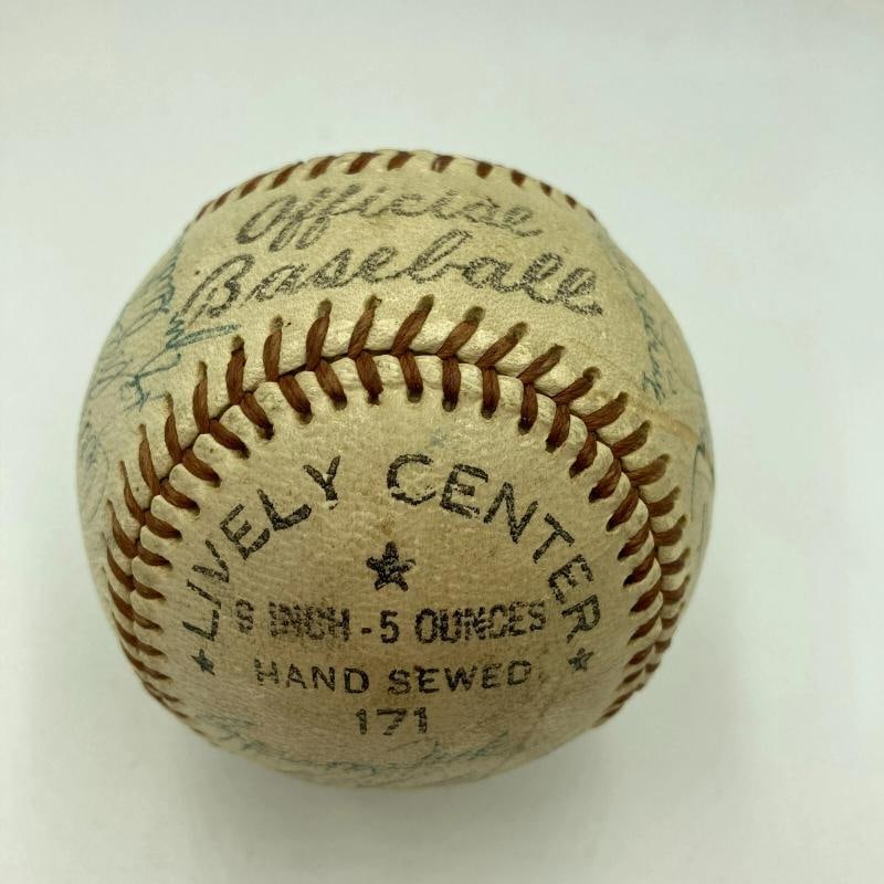 Jackie Robinson 1957 Brooklyn Dodgers Team Signed Baseball JSA COA - 10