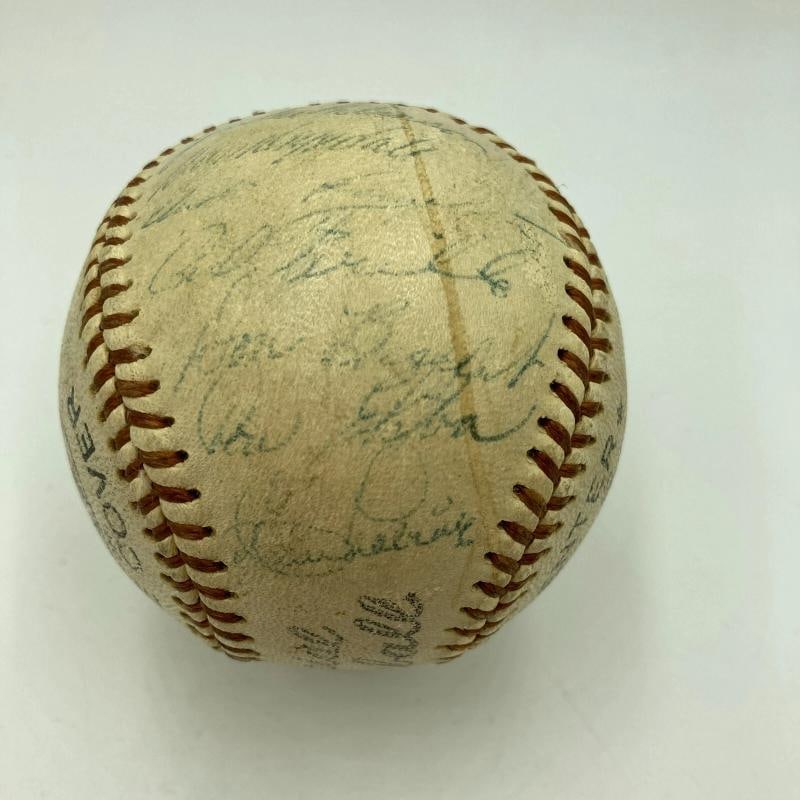 Jackie Robinson 1957 Brooklyn Dodgers Team Signed Baseball JSA COA - 2
