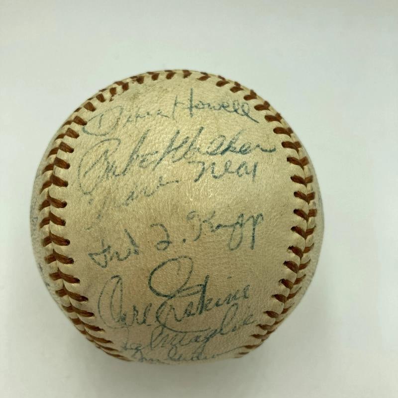 Jackie Robinson 1957 Brooklyn Dodgers Team Signed Baseball JSA COA - 5