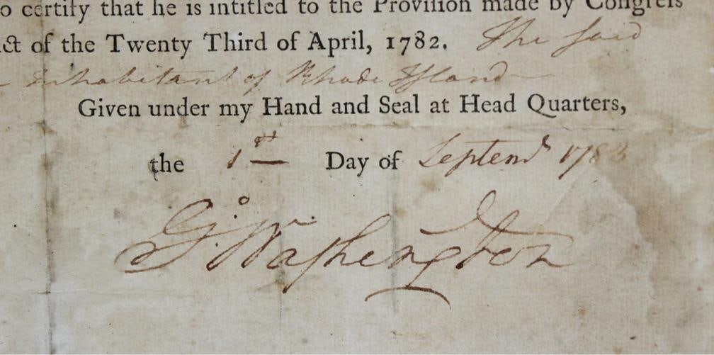 George Washington Signed 8x11.25 1783 Revolutionary War Discharge Document BAS - 2