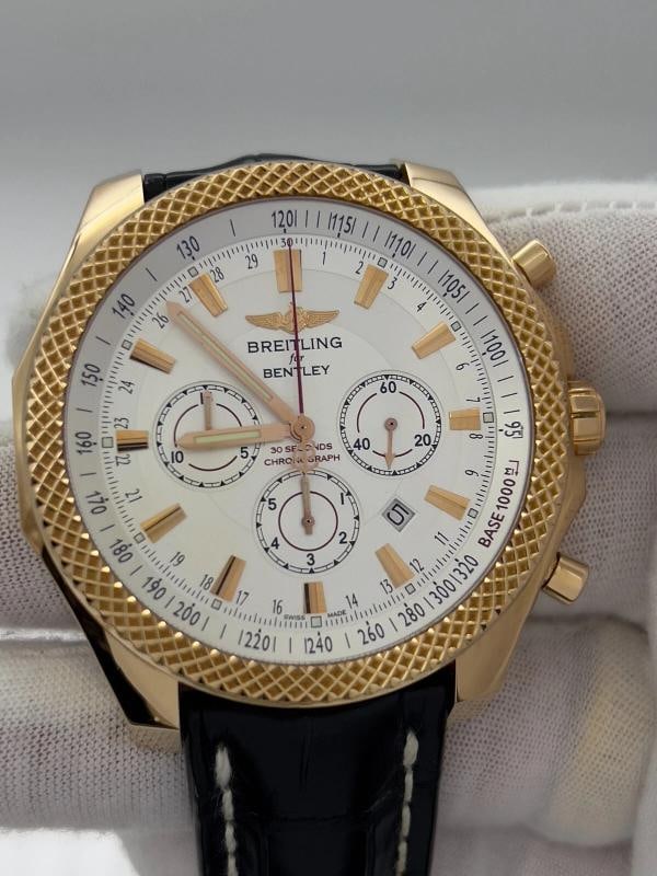 Breitling Bentley Barnato R25368 49mm 18K Rose Gold Leather Strap Box - 4