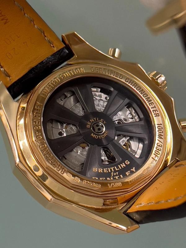 Breitling Bentley Barnato R25368 49mm 18K Rose Gold Leather Strap Box - 5