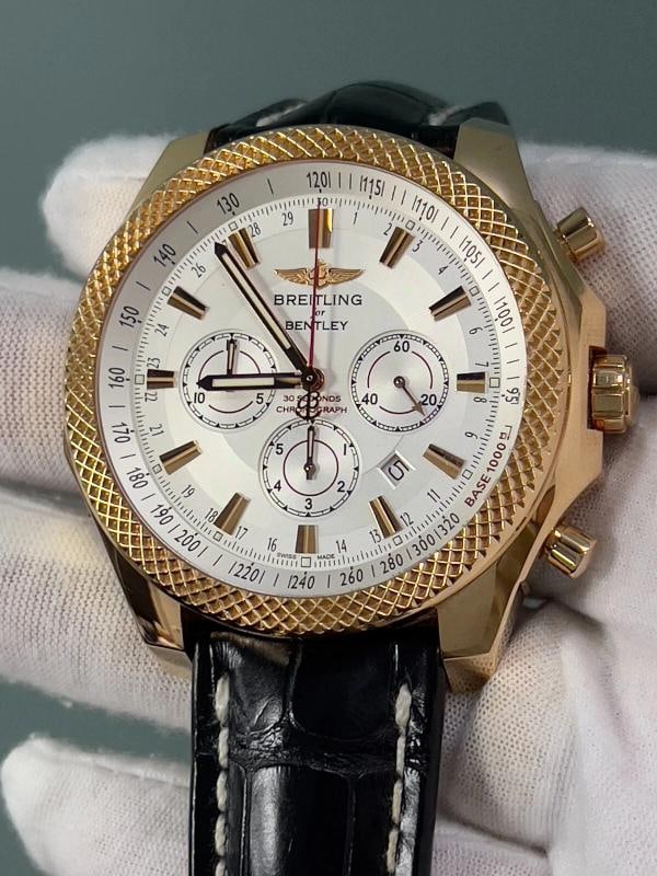 Breitling Bentley Barnato R25368 49mm 18K Rose Gold Leather Strap Box - 6