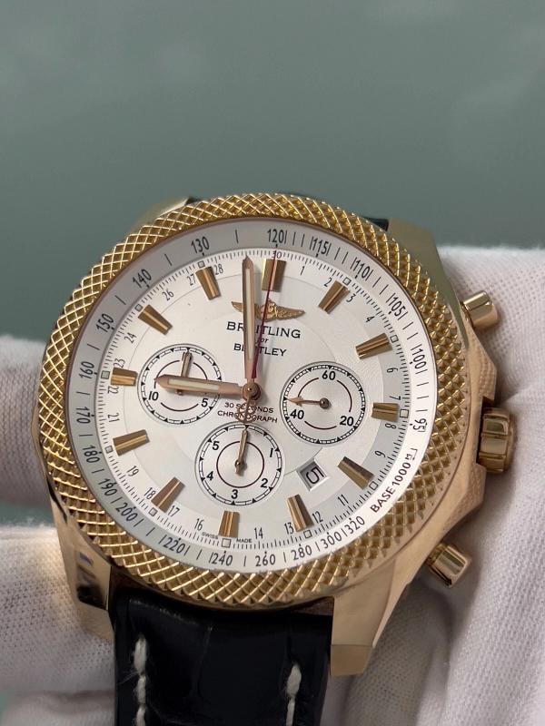 Breitling Bentley Barnato R25368 49mm 18K Rose Gold Leather Strap Box - 8