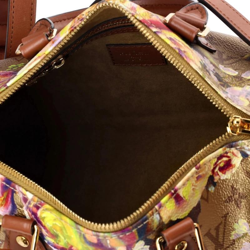 Louis Vuitton Speedy Bandouliere Bag Limited Edition Flowers Monogram Canvas 25 - 5