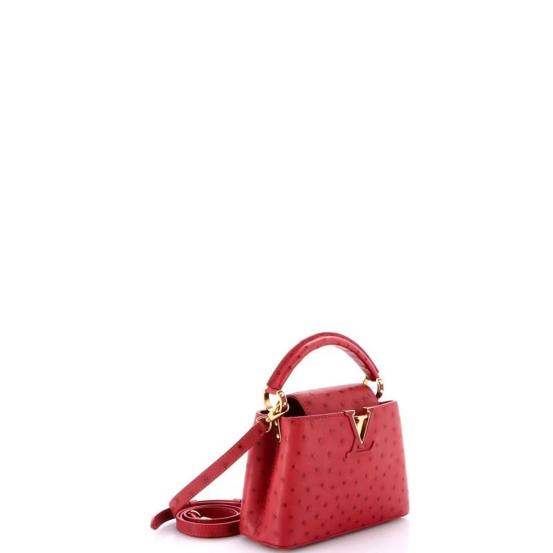 Louis Vuitton Capucines Bag Ostrich Mini - 2
