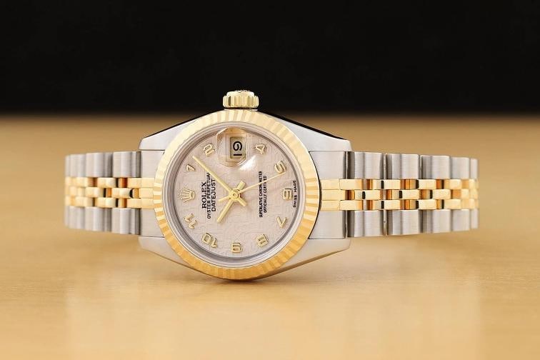 ROLEX LADIES DATEJUST 69173 CREAM ARABIC JUBILEE DIAL 18K GOLD STEEL 2TONE WATCH - 3