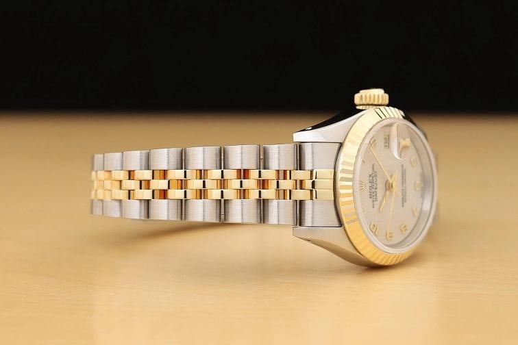 ROLEX LADIES DATEJUST 69173 CREAM ARABIC JUBILEE DIAL 18K GOLD STEEL 2TONE WATCH - 7