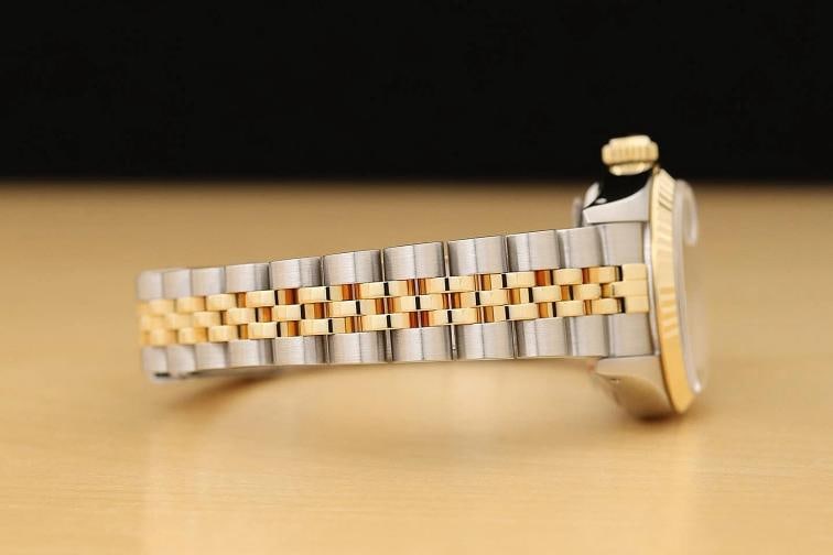 ROLEX LADIES DATEJUST 69173 CREAM ARABIC JUBILEE DIAL 18K GOLD STEEL 2TONE WATCH - 8