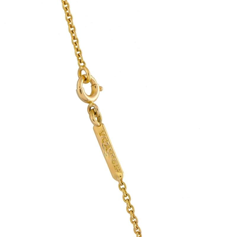 Van Cleef & Arpels 18K Yellow Gold Chrysoprase Butterfly Necklace VC09-031626 - 4