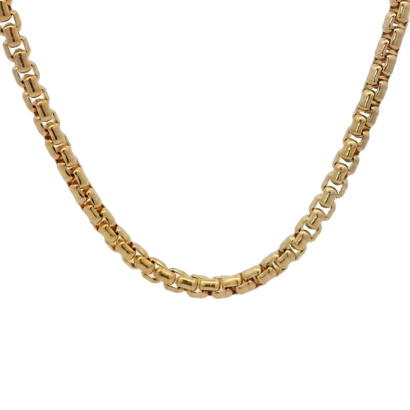 3.5mm Rounded Box Chain In 10K Yellow Gold: Condition: New without packaging: This item is brand new and has never been worn, but is missing the original packaging. The item doesn¢â‚¬â„¢t have flaws or