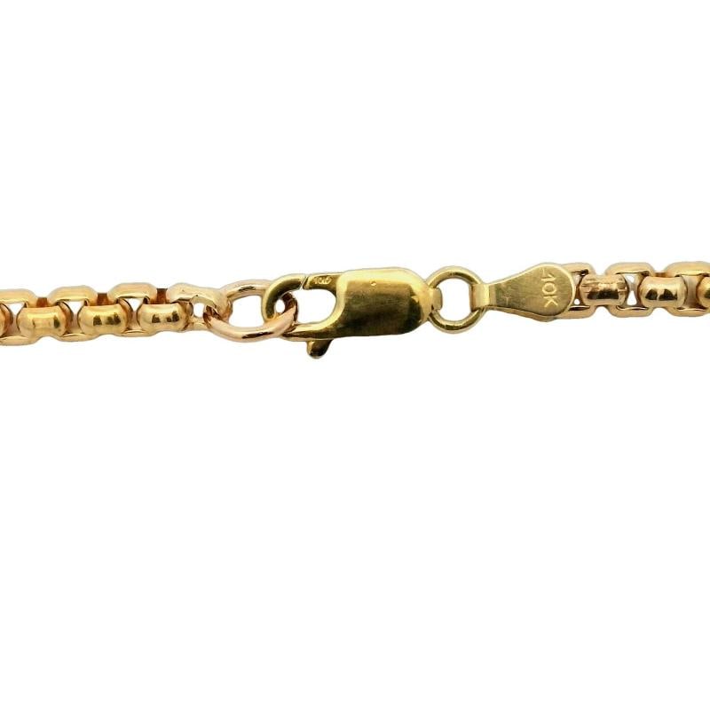 3.5mm Rounded Box Chain In 10K Yellow Gold - 2