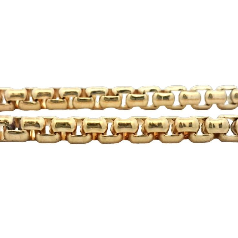 3.5mm Rounded Box Chain In 10K Yellow Gold - 4