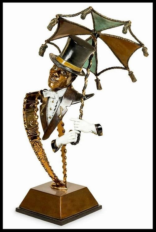 Paul D. Wegner Signed Original Bronze Sculpture New Orleans Mardi Gras Large Art - 2