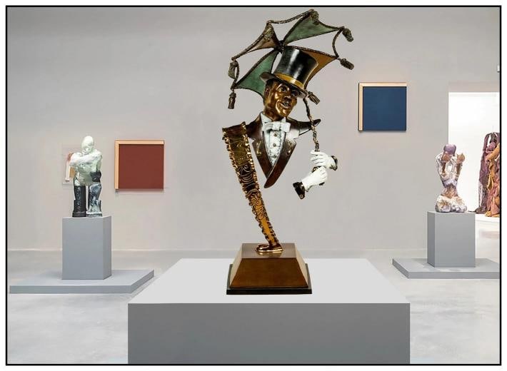 Paul D. Wegner Signed Original Bronze Sculpture New Orleans Mardi Gras Large Art - 3