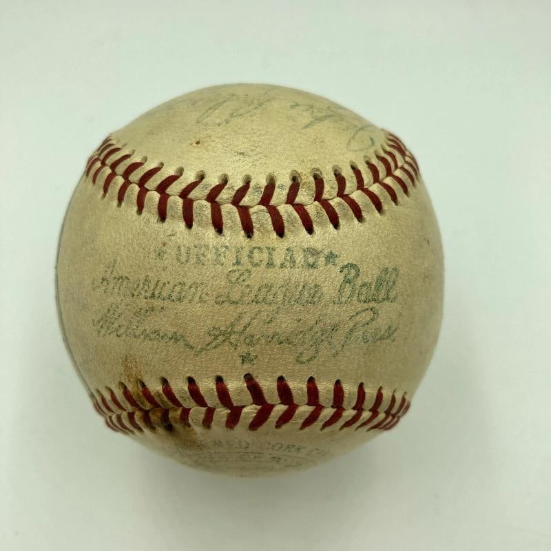 Jackie Robinson & Mickey Mantle Signed 1956 World Series Game Used Baseball PSA - 9