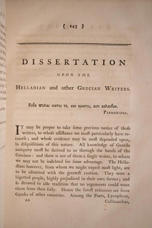 1775 A New System Or An Analysis Of Ancient Mythology Copper Plates 12" Tall - 12