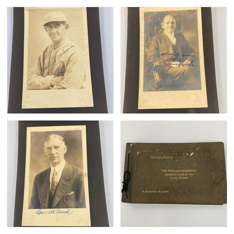 Historic 1929 Philadelphia Athletics World Series Champs Team Signed Album PSA: This beautiful team "SNAPSHOTS" album presented to Jimmie Foxx, "THE WORLD'S CHAMPIONS ¢â‚¬â€œ BASEBALL CLUB OF 1929 ¢â‚¬â€œ T