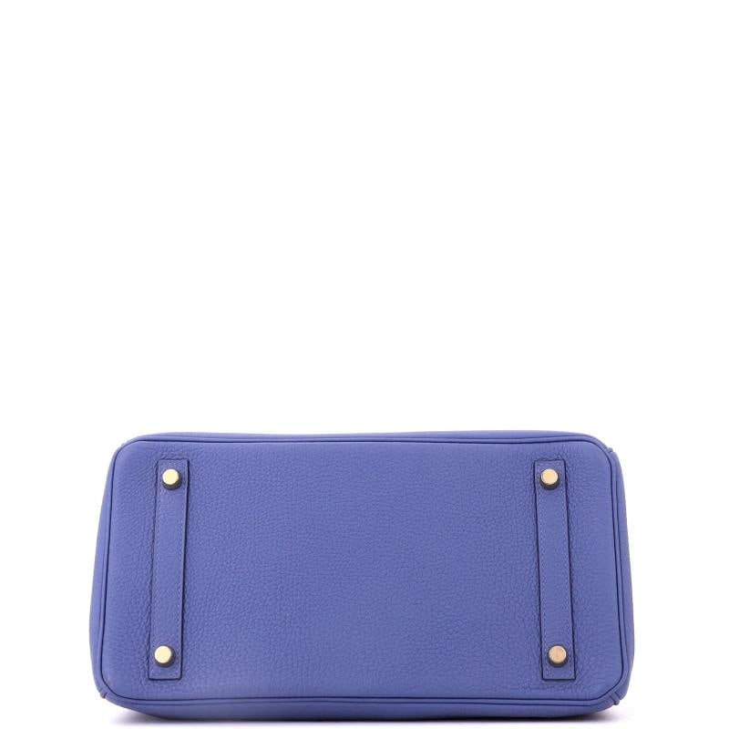 Hermes Birkin Handbag Blue Togo with Gold Hardware 30 - 5