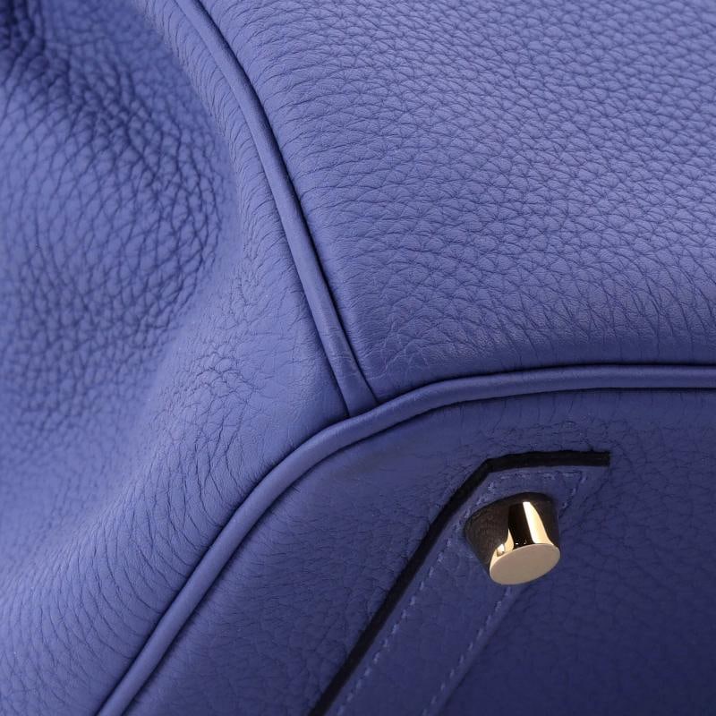 Hermes Birkin Handbag Blue Togo with Gold Hardware 30 - 8