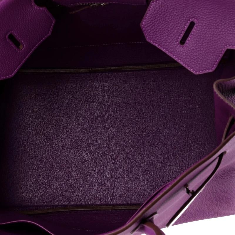 Hermes Birkin Handbag Purple Togo with Palladium Hardware 35 - 6