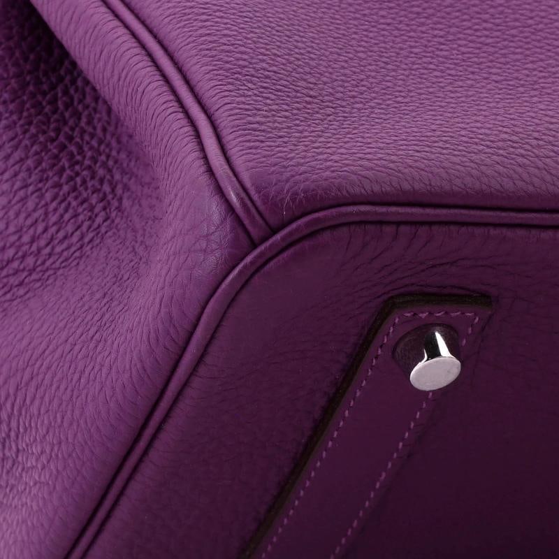 Hermes Birkin Handbag Purple Togo with Palladium Hardware 35 - 8
