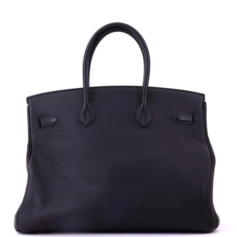 Hermes Birkin Handbag Black Togo with Gold Hardware 35 - 4