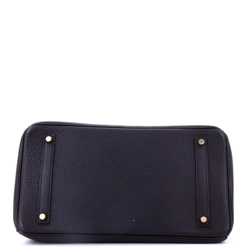 Hermes Birkin Handbag Black Togo with Gold Hardware 35 - 5