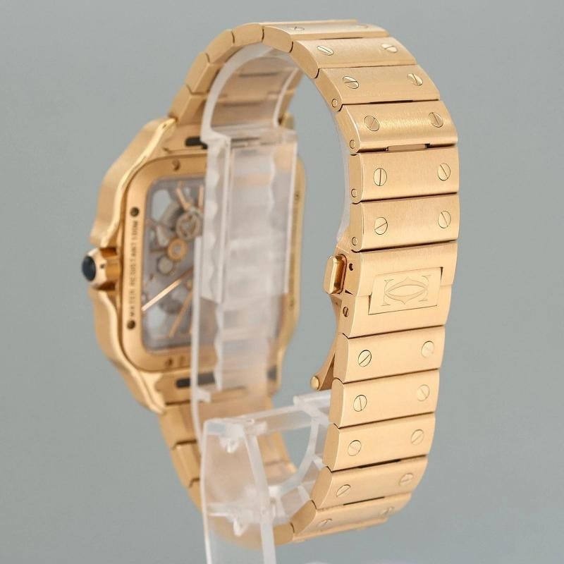 2023 PAPERS MINT Cartier Rose Gold Skeleton WHSA0016 Manual Wind Watch Box - 4