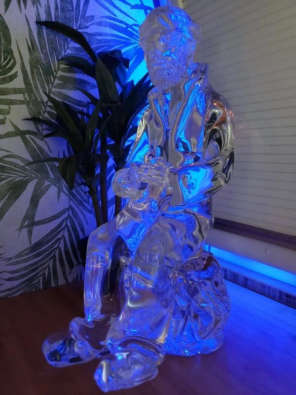 Loredano Rosin Signed Glass Art Sculpture~(18"H x 7"W x 10"D) - 18