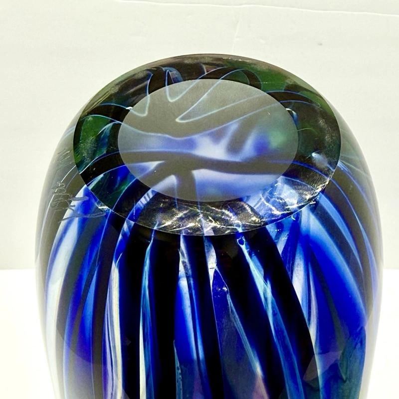 John Lotton Signed Vintage Art Glass Vase~(15"H x 7"W) - 13