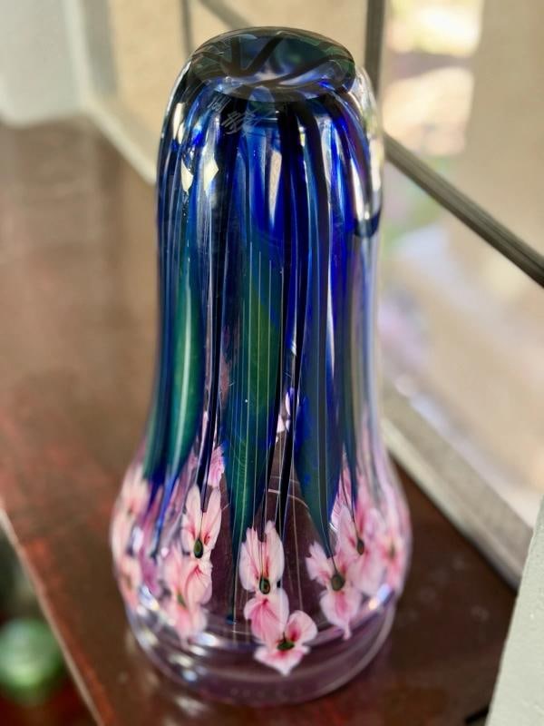 John Lotton Signed Vintage Art Glass Vase~(15"H x 7"W) - 15