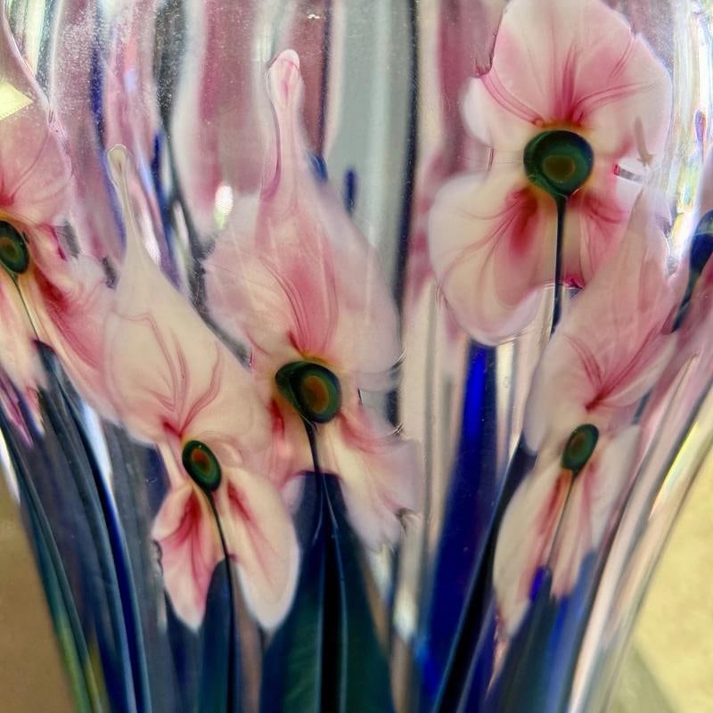 John Lotton Signed Vintage Art Glass Vase~(15"H x 7"W) - 16
