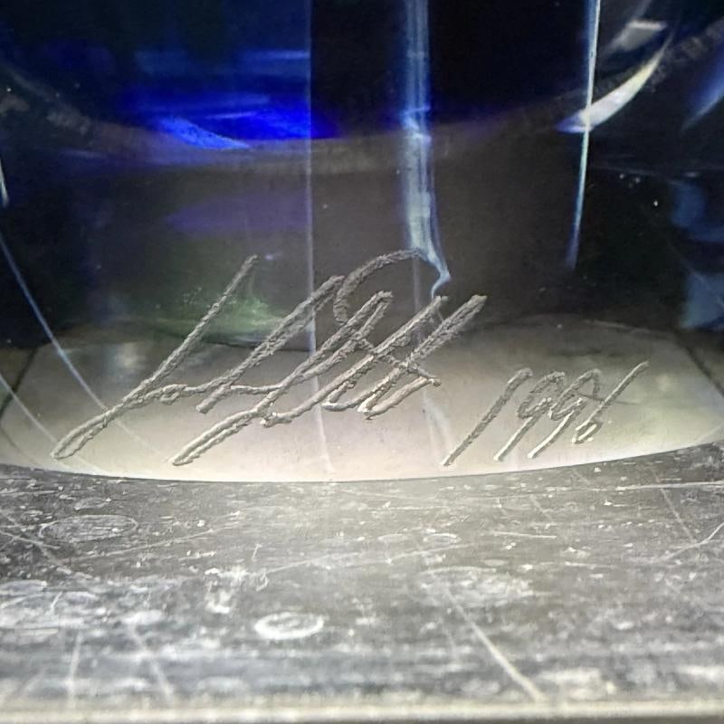 John Lotton Signed Vintage Art Glass Vase~(15"H x 7"W) - 4