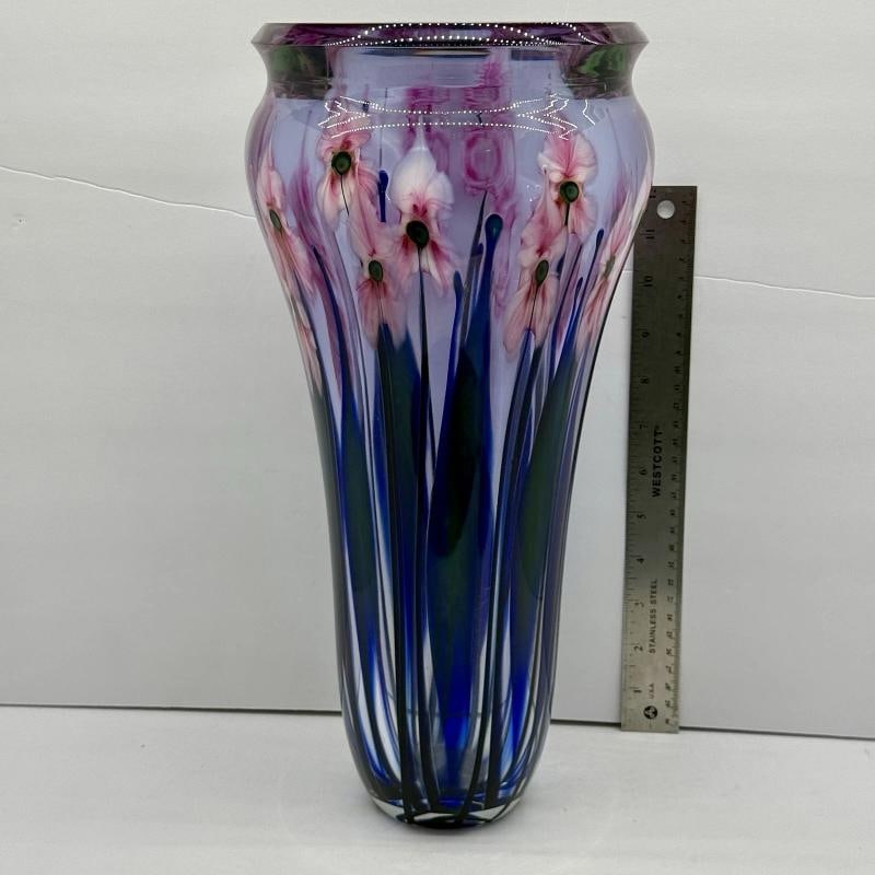 John Lotton Signed Vintage Art Glass Vase~(15"H x 7"W) - 7