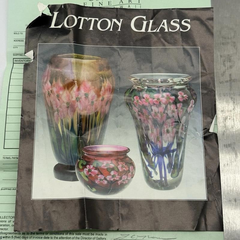 John Lotton Signed Vintage Art Glass Vase~(15"H x 7"W) - 8