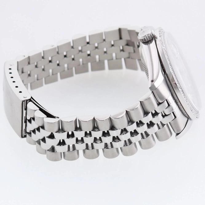 MINT DIAMOND Bezel Rolex DateJust 36mm Mother of Pearl 16234 Steel Watch Box - 5