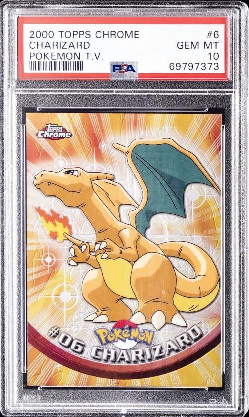 2000 TOPPS CHROME POKEMON T.V. #6 CHARIZARD PSA 10: Condition: Graded - PSA 10: Professionally graded ,Graded: Yes,Set: 2000 TOPPS CHROME POKEMON T.V.,Game: Pokƒ©mon TCG,Character: CHARIZARD,Card Name: CHARIZARD,Grade: 10,Professional Grader: