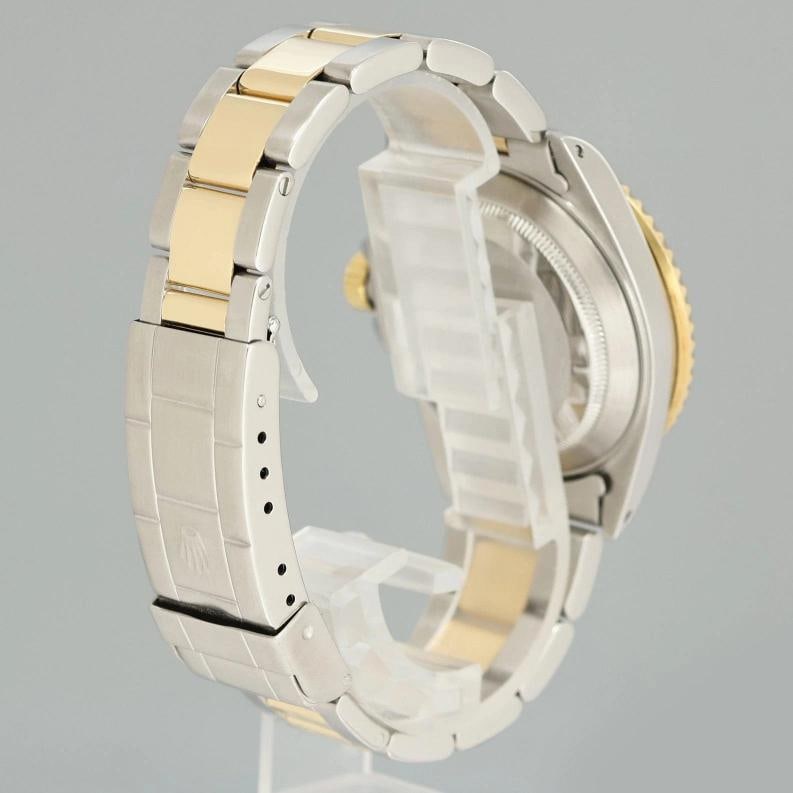 Rolex Submariner 16613 Two Tone Gold Champagne Serti Diamond Watch Box - 6