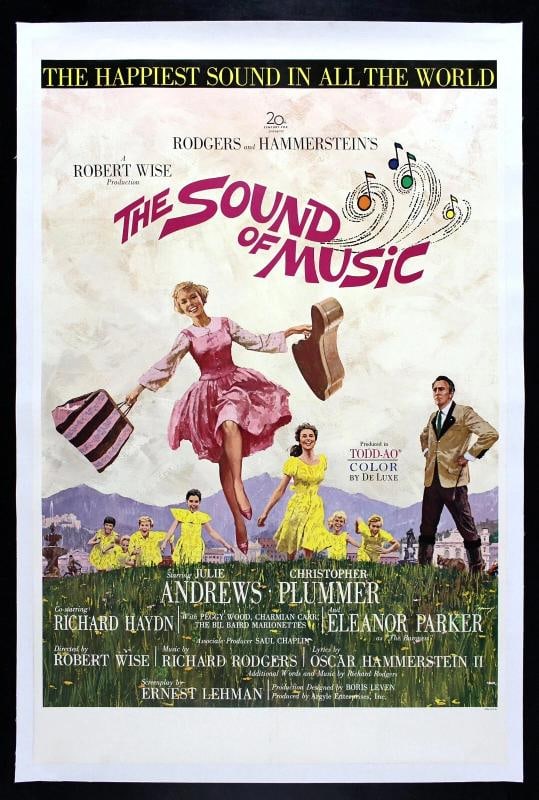 THE SOUND OF MUSIC ORIGINAL VINTAGE MOVIE POSTER 1965~(27" x 41"): Industry: Movies,Object Type: Poster,Original/Reproduction: Original,Country of Origin: United States 