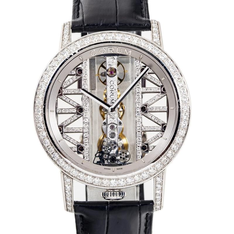 Corum Golden Bridge 113.901.69/OF01GG69G 18K White Gold Watch 43mm Box/Paper: Condition: Pre-owned - Good: This item has been gently used but is in good condition. It might have a few signs of wear, like light scratches or tarnishing. All imperfections should be shown and