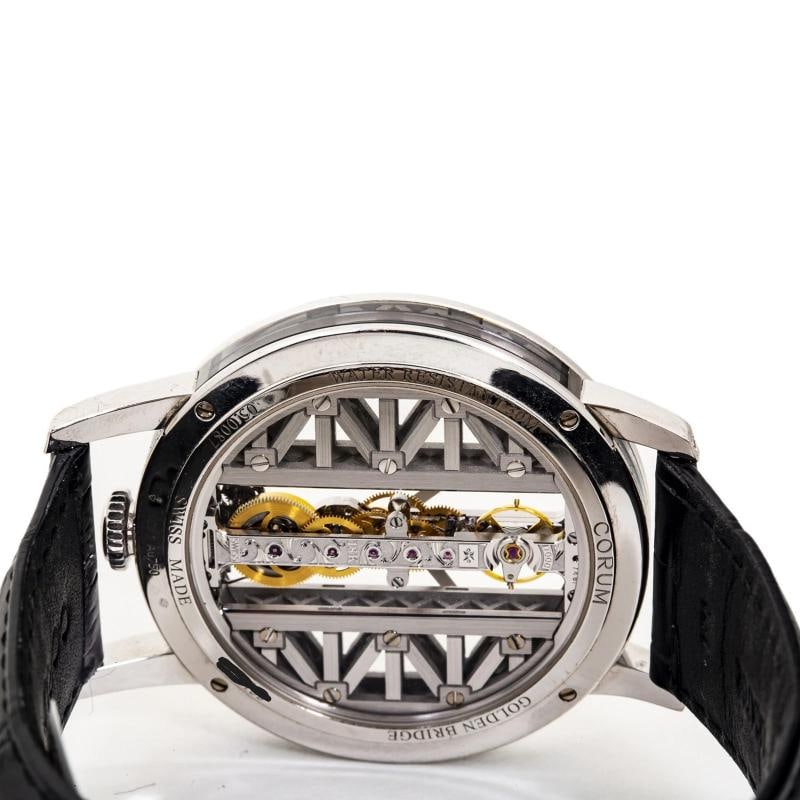 Corum Golden Bridge 113.901.69/OF01GG69G 18K White Gold Watch 43mm Box/Paper - 6