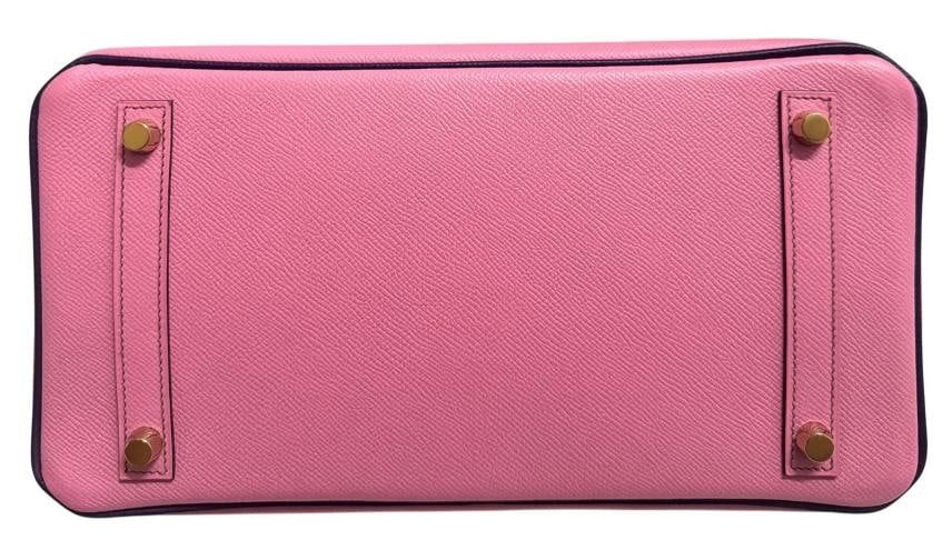 Hermes Birkin 30 Special Order Bubblegum Pink Ultra Violet Epsom Brushed Gold - 7